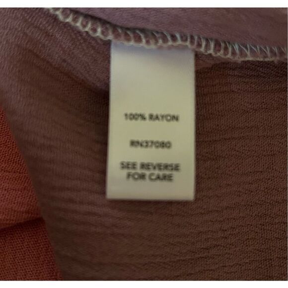 Cato Flowy Boho Colorblock Cream Pink Purple Blouse Size M - Picture 4 of 4